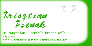 krisztian psenak business card